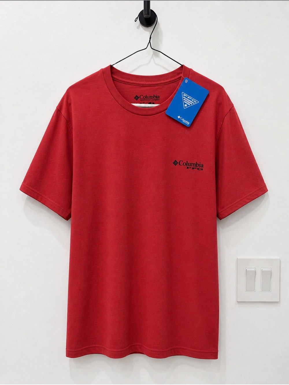 Columbia Red Short Sleeve Logo Tee